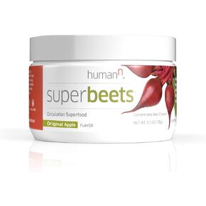 humanN SuperBeets Beet Root Powder - Nitric Oxide Supplement for Heart Health, Circulation & Blood Pressure Support - Non-GMO Superfood, Beetroot Powder Black Cherry, 30 Servings
