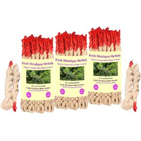 Homemade Tibetan Organic Juniper Berry Incense 45 Rope X 3 Bundle, Used for Aesthetic Reasons Therapy Meditation and Ceremony - Handmade in Nepal