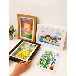 Kids Art Frames - Easy Change Artwork Display Frame | Perfect for Canvas Paintings, Photos, and Art Prints | Shadow Box Wall Art and Large Frames for Art | Ideal Painting Frame Design(White)