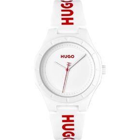 HUGO #LIT for HER Women's 36mm 3H Quartz Silicone Wristwatch - Water Resistant up to 5ATM/50 Meters, Fun, Colorful and Easy to Wear