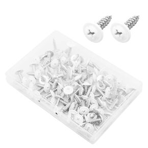 #8 x 5/8" Phillips Truss Head Fast Self Tapping Screws, Alloy Steel Wood Screws, White Head, 100 PCS