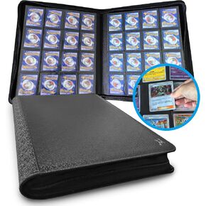 16-Pocket Card Binder,1000+ Pockets Trading Card Binder, Side Loading Ringless Trading Card Album Folder Compatible with Pokemon Cards, Yu-Gi-Oh, Magic The Gathering,Red