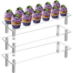 3 عبوات من أكريليك عرض الناهضات كب كيك عرض موقف واضح عرض الناهض للحلويات ألعاب أرقام منظم مستحضرات التجميل عيد ميلاد حفل زفاف الديكور بوفيه لوازم الطعام in Kuwait