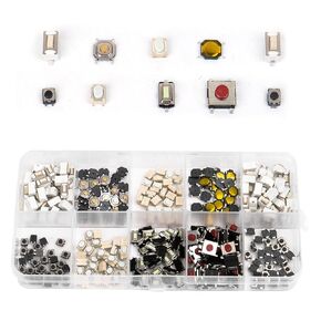 300 Pcs Micro Switch, Tactile Mini Momentary Push Button Switches Kit (Normally Open)