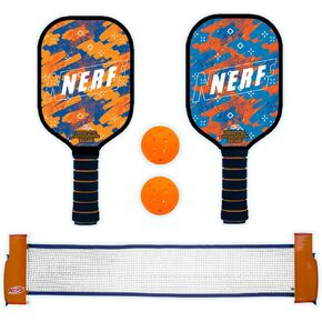 NERF Tabletop Pickleball Set - Mini Tabletop Pickleball Game - Retractable Net Up to 5 Feet - Fits Most Tables