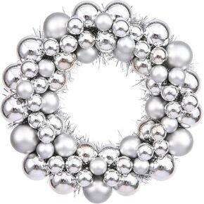 Vickerman 12" Silver Colored Ball Wreath