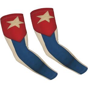 Cute Cuba Flag Arm Sleeves Women Men Sun Protection Arm Sleeves Sports Cycling Travel Hiking Cooling Arm Sleeve