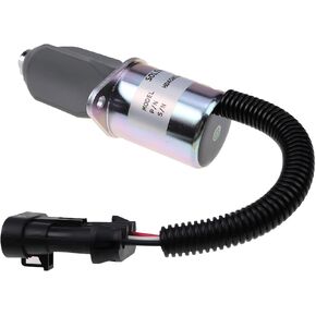 12V Fuel Shut Off Solenoid 6681512 6681513 6690563 7136559 Compatible with Bobcat Skid Steer Loader S150 S160 S630 S650 S750 S770