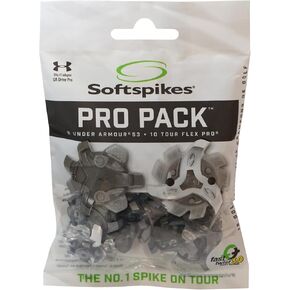 SoftSpikes Under Armour S3/Tour Flex Pro Pack - 18 Count, Silver/White