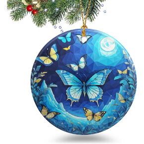 Van Gogh Style Starry Night Christmas Ornaments 2024 Ornament Holidays Ornaments Christmas Tree Ornaments Hanging Accessories Navidad decoracion Christmas Xmas Gifts for Home Indoor Outdoor Decor