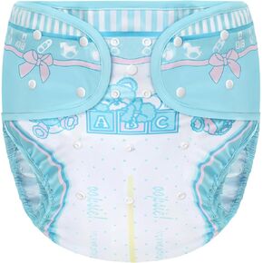 Littleforbig Washable Adjustable Reusable Waterproof Cloth Adult Diaper Wrap Cover One Size - Potty Pants