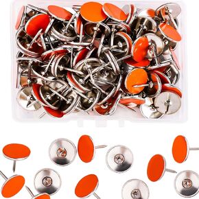 100pcs Reflective Tack Trail, Glow in The Dark Tacks Hunting Trail Markers Reflective Thumb Tacks for Trail Marking Hiking Camping Tree Stands