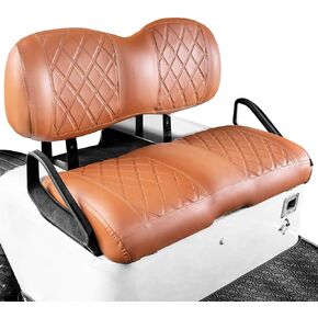 NOKINS Golf Cart Diamond Seat Covers Fit EZGO TXT RXV Freedom Liberty Express Premium Front Seat Cushion, No Stapler, Premium Vinyl, Golf Cart Breathable Replacement Front Seat Covers