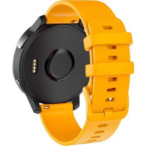 ISABAKE Band for Garmin Vivomove 3s/Vivoactive 4s, 18mm Quick Release Soft Silicone Replacement Strap, Compatible with Garmin Move 3S / Garmin Active S (ArmyGreen)