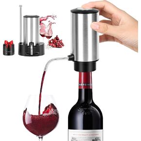 Electric Wine Aerator Wine Decanter Aerating Pourer Automatic Wine Dispenser Set with Wine Stoppers Gifts for Wine Lovers