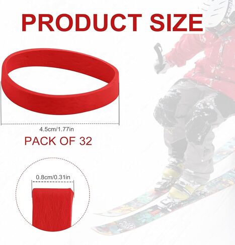 32pcs Ski Brake Retainers, Snowboard Brake Bands Retainers Brake Rubber Band for Winter Ski Accessory in Saudi Arabia