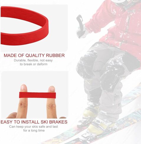 32pcs Ski Brake Retainers, Snowboard Brake Bands Retainers Brake Rubber Band for Winter Ski Accessory in Saudi Arabia