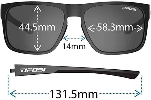 Tifosi Optics Swick Sunglasses Bundle with Case and Eyewear Straps (Crystal Clear/Smoke Yellow Mirror) in Saudi Arabia