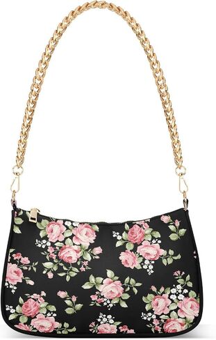 Shoulder Bags for Women Vintage Floral Spring Flowers Hobo Tote Handbag Small Clutch Purse with Zipper Closure in Saudi Arabia