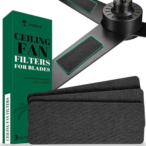 Ceiling Fan Cleaner Duster, Fan Duster Filters for Ceiling Fan Blades, Gifts for Mon Dad, High-speed 360° Purification, Activated Coconut Shell Carbon Filter for Pet Dander AIIergies, Dirt in Saudi Arabia