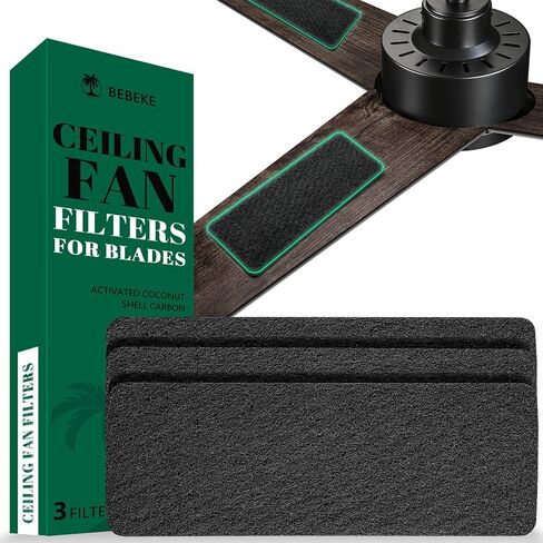 Ceiling Fan Cleaner Duster, Fan Duster Filters for Ceiling Fan Blades, Gifts for Mon Dad, High-speed 360° Purification, Activated Coconut Shell Carbon Filter for Pet Dander AIIergies, Dirt in Saudi Arabia