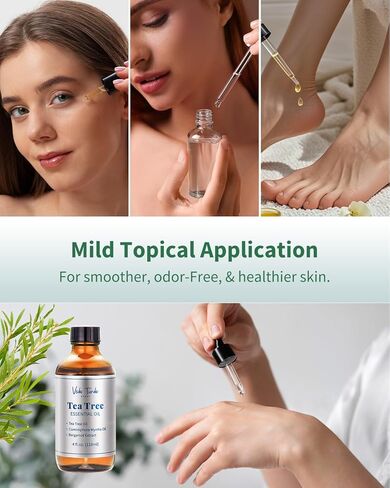 VTS Tea Tree Oil for Skin, Hair, Nails & Toenails, Natural Tea Tree Essential Oil Blend for Foot and Hand Care, 4 Fl Oz in Kuwait