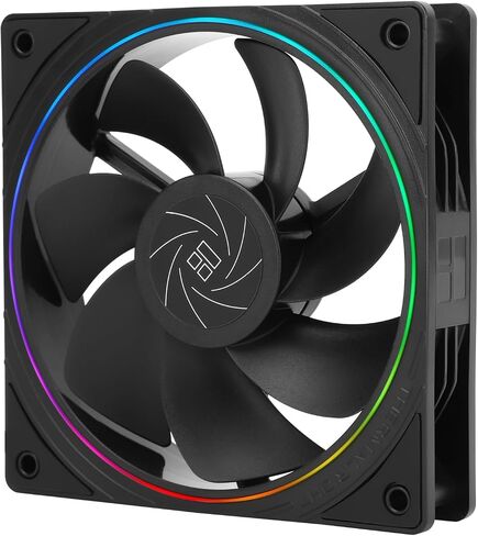 مروحة وحدة المعالجة المركزية Thermalright TL-S12R مقاس 120 مم، مروحة تبريد للكمبيوتر باللون الأسود، مروحة كمبيوتر ذات فتحة دقيقة ARGB Halo، مروحة هيكل بتصميم تدفق الهواء العكسي، سرعة 1500 دورة في الدقيقة in Saudi Arabia