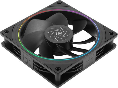 مروحة وحدة المعالجة المركزية Thermalright TL-S12R مقاس 120 مم، مروحة تبريد للكمبيوتر باللون الأسود، مروحة كمبيوتر ذات فتحة دقيقة ARGB Halo، مروحة هيكل بتصميم تدفق الهواء العكسي، سرعة 1500 دورة في الدقيقة in Saudi Arabia