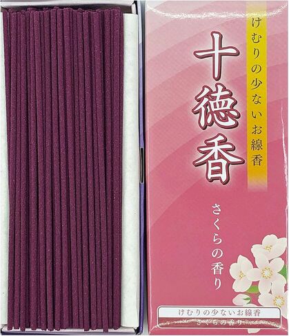 أعواد بخور Jittoku-KOH (220 عصا)، بطول 12.7 سم، رائحة غنية، دخان أقل، جودة يابانية (أزهار الكرز) in Saudi Arabia