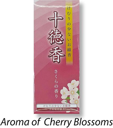 أعواد بخور Jittoku-KOH (220 عصا)، بطول 12.7 سم، رائحة غنية، دخان أقل، جودة يابانية (أزهار الكرز) in Saudi Arabia