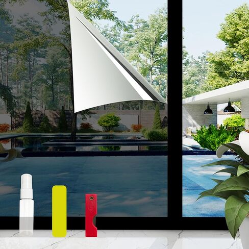 Frosted Glass Window Film Window Privacy Film 17.5 x 78.7 Inch, XuanRui Privacy Window Film with Installation Tools, Removable Frosted Privacy Film for Glass Windows in Saudi Arabia