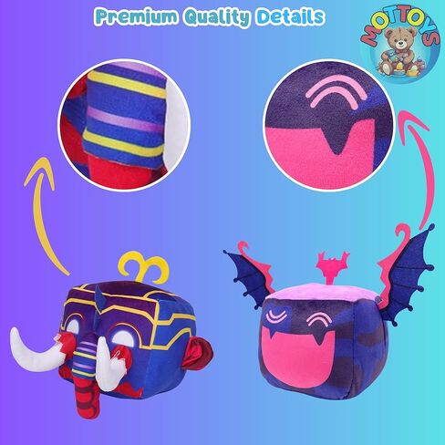 Blox Plush 6 بوصة فواكه - بدون رمز لعبة - وسادة ناعمة لديكورات المنزل - محشوة لمحبي القطيفة - شخصية معانقة للأولاد والبنات (تنين وأطقم) in Kuwait