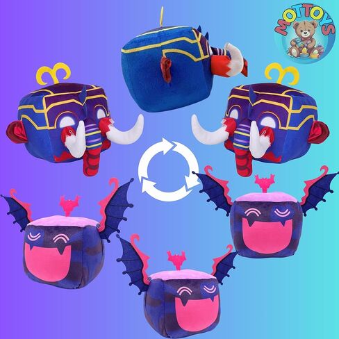 Blox Plush 6 بوصة فواكه - بدون رمز لعبة - وسادة ناعمة لديكورات المنزل - محشوة لمحبي القطيفة - شخصية معانقة للأولاد والبنات (تنين وأطقم) in Kuwait