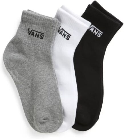 Vans | Women's, Half Crew Socks, 3-Pack (Black/Grey/White, 6.5-10) in Saudi Arabia