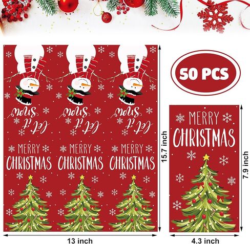 50 Pcs Christmas Guest Napkins Disposable Hand Towel 3 Ply Xmas Tree Snowman Paper Bathroom Napkins Let it Snow Party Decorative Dinner Napkins for Christmas Kitchen Bathroom Disposable Supplies in Saudi Arabia
