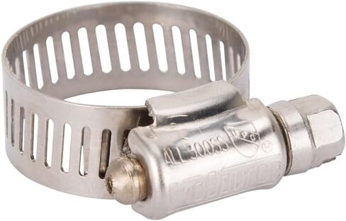 Rocky Mountain Goods Heavy Duty Stainless Steel Hose Clamp - Clamp Range is 1/2" - 1-1/16" - No. 10-1/2" Band Width - Worm Drive Hose Clamp - Stainless Steel Screw (1) in Kuwait