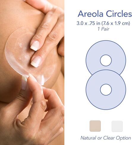 Epi-Derm Silicone Gel Sheet for Scars, Ideal for Areola Reconstruction and Breast Augmentation Surgery, Can be Cut to Size, Breast Reduction Scar Care - 1 Pair, Clear in Saudi Arabia