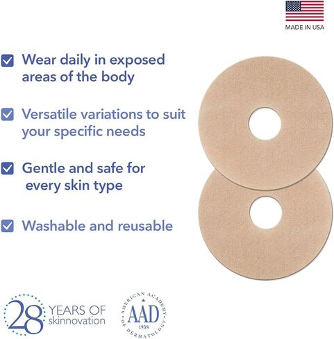 Epi-Derm Silicone Gel Sheet for Scars, Ideal for Areola Reconstruction and Breast Augmentation Surgery, Can be Cut to Size, Breast Reduction Scar Care - 1 Pair, Clear in Saudi Arabia