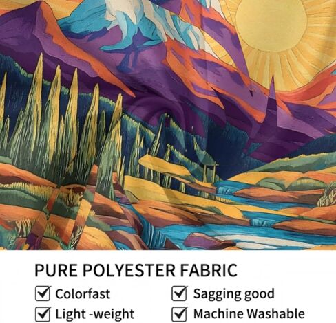 farg Sun and Moon Tapestry Flower Plant Tapestry Wall Hanging Psychedelic Aesthetic Boho Wall Decor for Bedroom Dorm Living Room (60'' × 51'') in Saudi Arabia