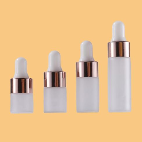 4 Pcs of 1ml, 2ml, 3ml, 5ml Dropper Bottle, Tincture Bottles with Dropper, glass dropper bottle, Clear Liquid Container for Essential Oils, Perfume (Opaque) in Saudi Arabia
