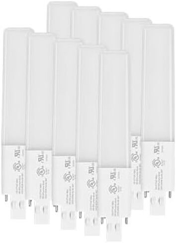 GX23 Base LED Bulbs, 6w(13w CFL Equivalent) LED Slim, 2-Pin PL Horizontal Recessed Lamp,for Wall Scones, Bathroom Vanity Light,Warm White 3000k, UL Listed, 2 Pack in Saudi Arabia