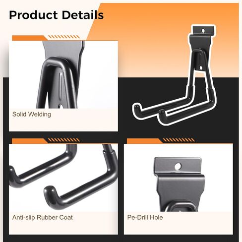 14 عبوة من خطافات Slatwall من 5 أحجام، وإكسسوارات Slatwall للمرآب، وخطافات وشماعات متعددة الحجم مثبتة على الحائط، وشماعات أدوات المرآب متعددة الوظائف in Kuwait