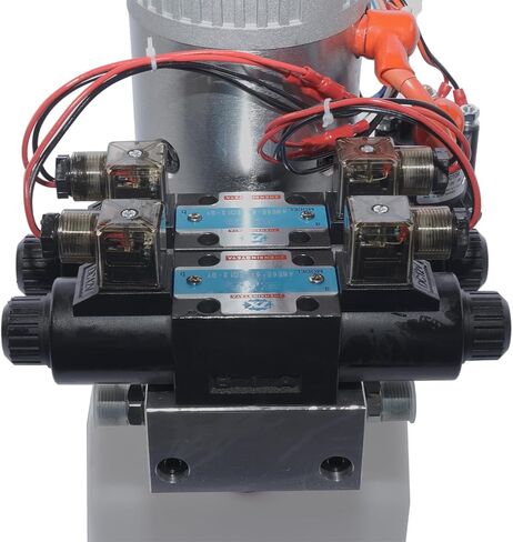 وحدة الطاقة الهيدروليكية مضخة هيدروليكية مزدوجة المفعول خزان 4.5 لتر 12 فولت تيار مستمر مضخة مقطورة كهربائية ذات ملف لولبي مزدوج لرفع مقطورة السيارة القلابة in Kuwait