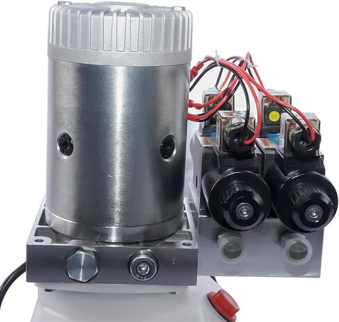 وحدة الطاقة الهيدروليكية مضخة هيدروليكية مزدوجة المفعول خزان 4.5 لتر 12 فولت تيار مستمر مضخة مقطورة كهربائية ذات ملف لولبي مزدوج لرفع مقطورة السيارة القلابة in Kuwait