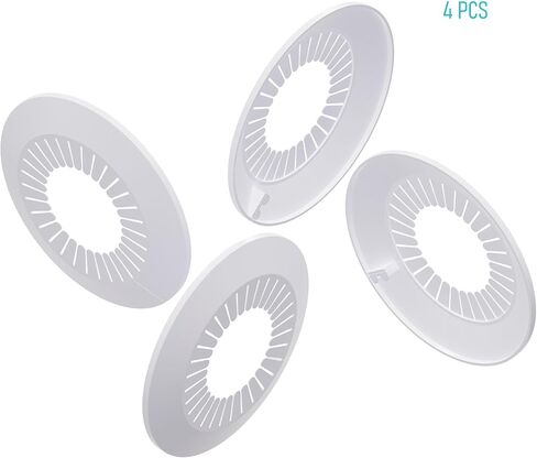4Pcs Pipe Cover Decoration, Fit 60-78mm(2.4"-3.1") Pipe PP Plastic Flangen Water Pipe Cover Decoration, Escutcheon Pipe Collar for Wall Pipe Tube Decoration, White in Saudi Arabia