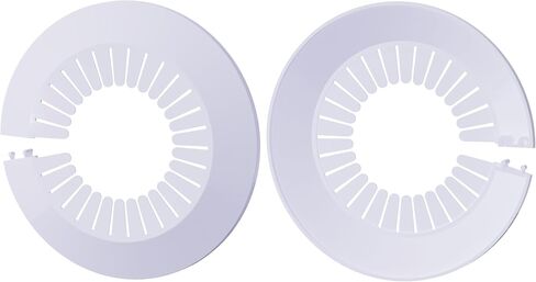 4Pcs Pipe Cover Decoration, Fit 60-78mm(2.4"-3.1") Pipe PP Plastic Flangen Water Pipe Cover Decoration, Escutcheon Pipe Collar for Wall Pipe Tube Decoration, White in Saudi Arabia