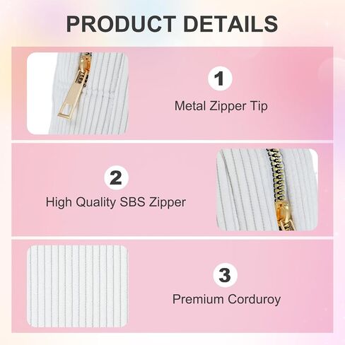 Lusofie Sanitary Napkin Storage Bag Corduroy Period Bag with Zipper Portable Period Pouch for Teen Girls (Pink) in Saudi Arabia