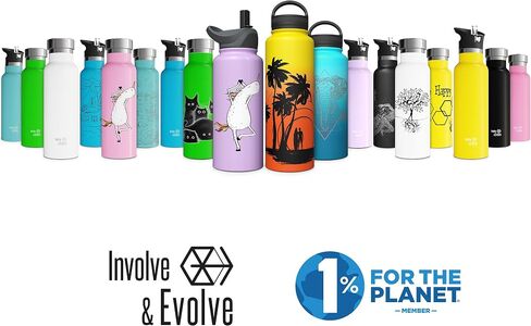 Kids Water Bottle Easy-Sip Straw Lid Leak-Proof Insulated Stainless Steel Thermos Perfect for School & Pickleball 3 Lids BPA-Free Keeps Drinks Cold for 24 Hours (Kiwi 12oz) in Saudi Arabia
