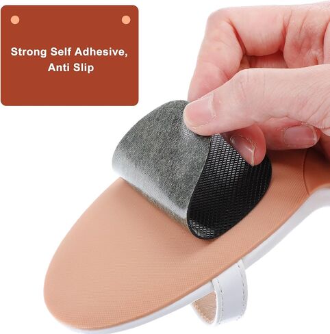 Non Slip Shoe Pads, 12 Pcs Self-Adhesive Shoe Sole Protectors Black High Heels Oval D-Shaped Rectangular Shoe Grips Bottom of Shoes Sole Guard for Women Men in Saudi Arabia