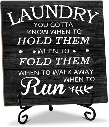 Bathroom Decor Sign Decor Wood Plaque with Support Stand, Bathroom Toilet Restroom Decor, Funny Bathroom Decor for Home Shelf Bathroom Accessories Inspirational Housewarming Gifts -60 in Kuwait